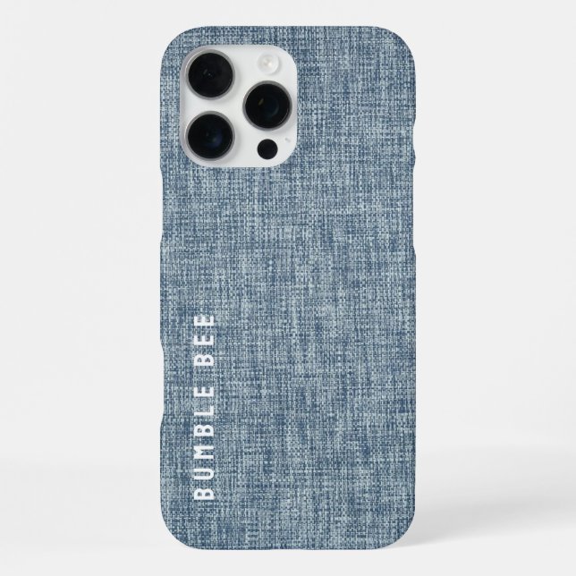  Vintage Denim Blue Jeans Look Printed iPhone Case (Back)