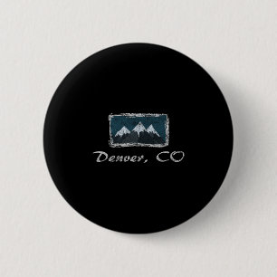 Vintage Denver Colorado Winter Skiing Fun 6 Cm Round Badge