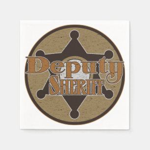Vintage Deputy Sheriff Napkin