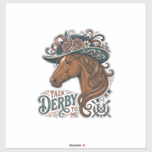 Vintage Derby Horse Floral Hat Shirt Design_1
