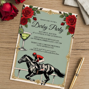 Vintage Derby Horse Race Party Invitation 2026