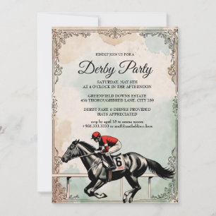 Vintage Derby Horse Racing Party Invitation 2026