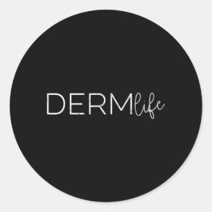 Vintage Derm Life Cosmetic Dermatologist Classic Round Sticker