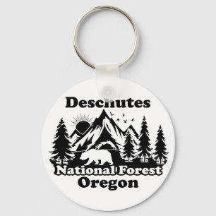 Vintage Deschutes National Forest Oregon Key Ring