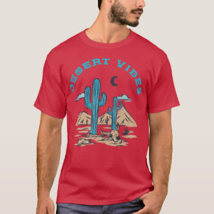 Vintage Desert Vibes Cactus Landscape Traveller Va T-Shirt