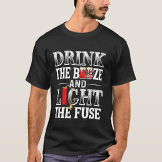 Vintage Design Booze & Fireworks T-Shirt