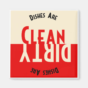 Vintage Design Dishwasher Square Magnet