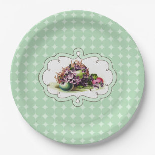 Vintage design Easter Brunch   Party Paper Plates