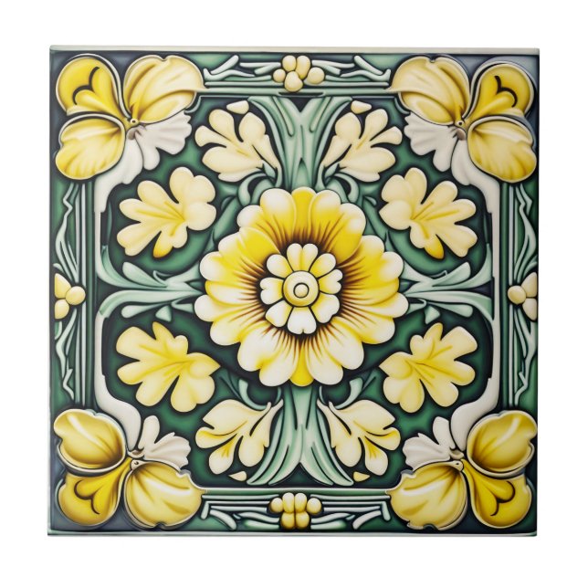vintage design peranakan  tile (Front)