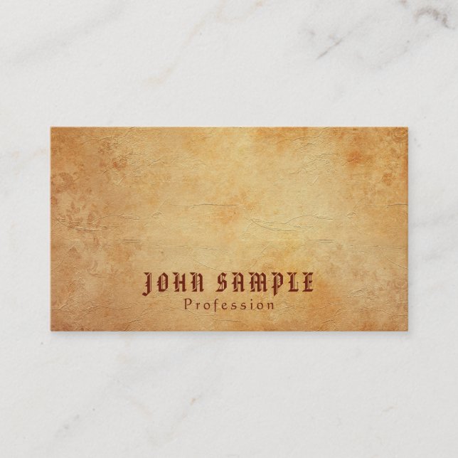 Vintage Design Premium Thick Luxury Business Card (Front)