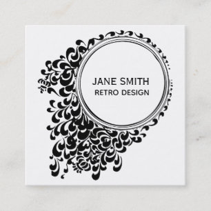 Vintage Design retro professional modern Square Business Card