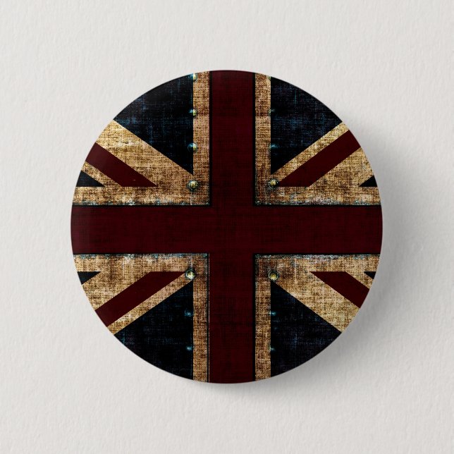 vintage design Union Jack button (Front)