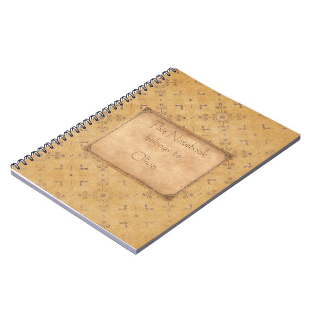 Vintage Design with Retro Pattern Notebook (Left Side)
