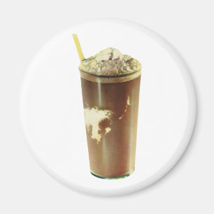 Vintage Dessert, Chocolate Shake and Whipped Cream Magnet