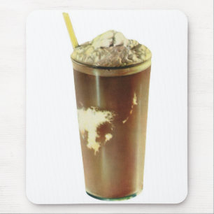 Vintage Dessert, Chocolate Shake and Whipped Cream Mouse Pad