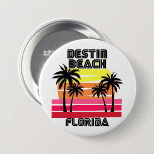 Vintage Destin Beach Florida 7.5 Cm Round Badge