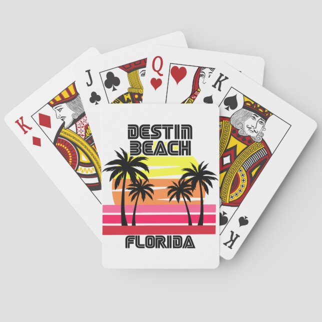 Vintage Destin Beach Florida Playing Cards (Back)