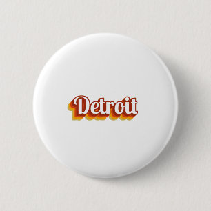 Vintage Detroit 6 Cm Round Badge