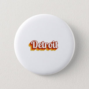 Vintage Detroit 6 Cm Round Badge