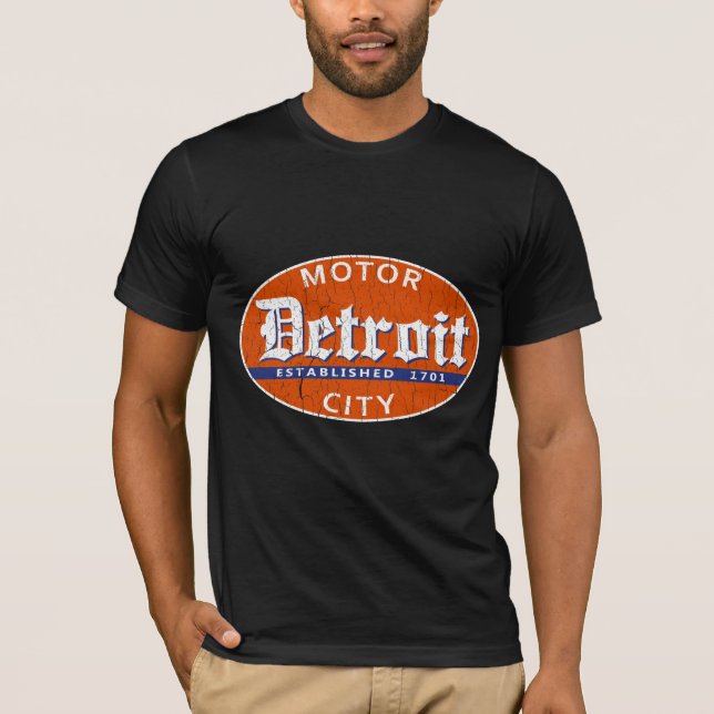 Vintage Detroit (distressed design) T-Shirt (Front)