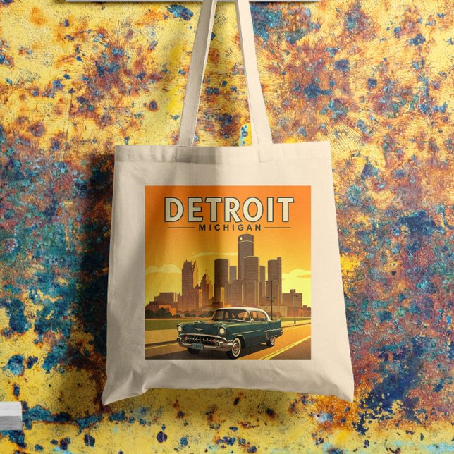 Vintage Detroit Michigan Tote Bag (Creator Uploaded)