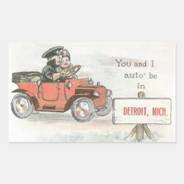 Vintage Detroit Sticker (Front)
