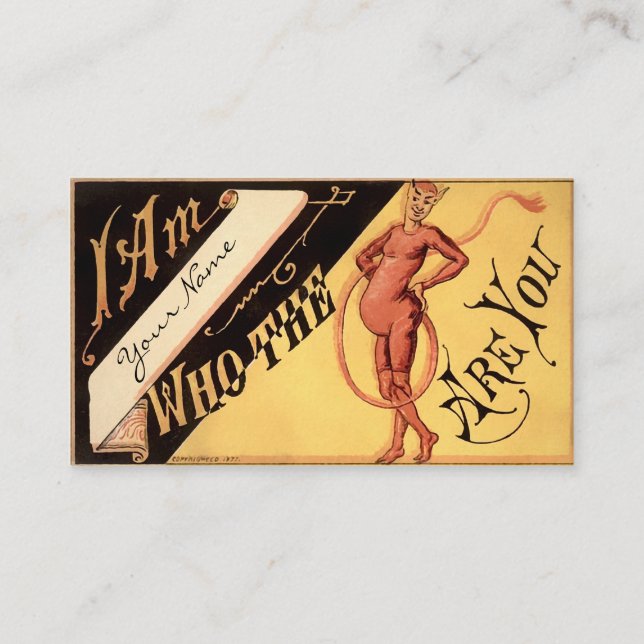 Vintage Devil Business Card (Front)