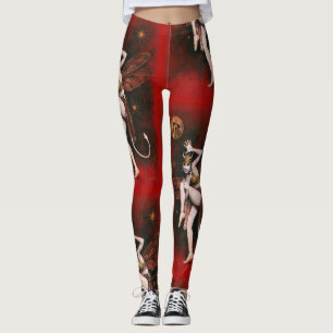 Vintage Devil Lady Dancer Gothic Leggings