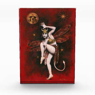 Vintage Devil Lady Photo Block