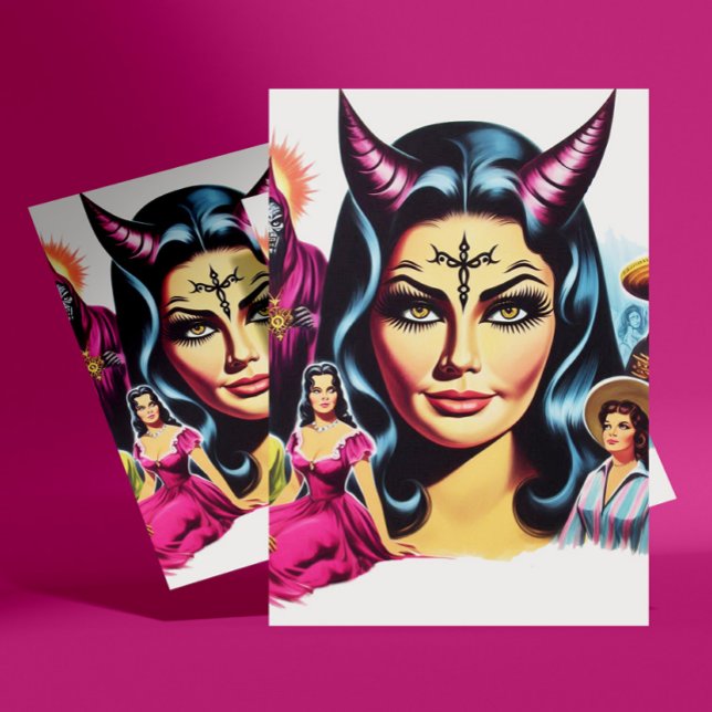 Vintage Devil Woman Postcard (Creator Uploaded)