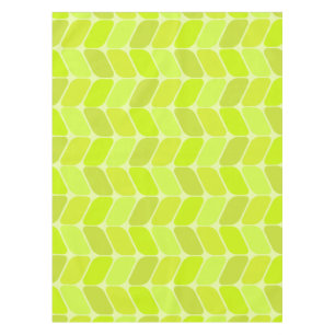 Vintage Diagonal Rectangles Chartreuse Tablecloth