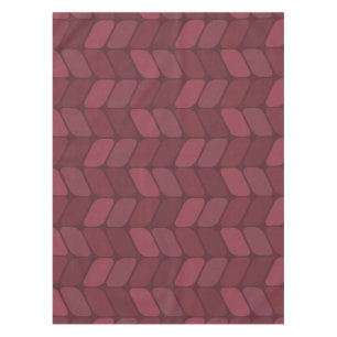 Vintage Diagonal Rectangles Maroon Tablecloth