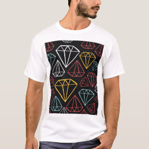 Vintage diamond design, seamless pattern T-Shirt