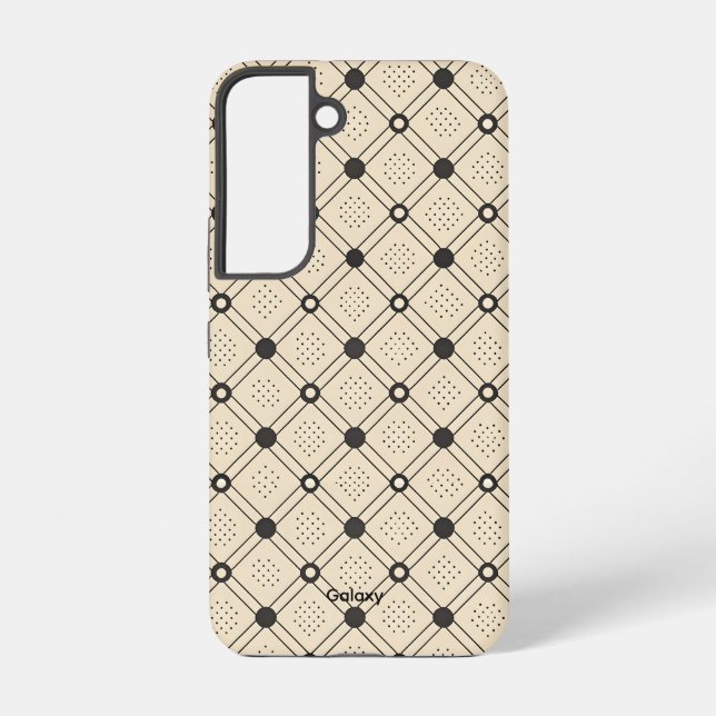 Vintage Diamond Dot Galaxy S22 Case  (Back)