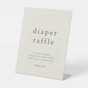 Vintage Diaper Raffle Pedestal Sign