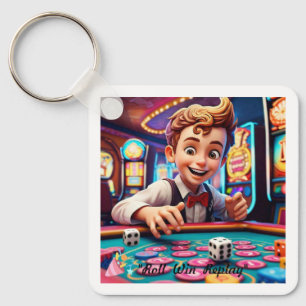 "Vintage Dice Gamble" Key Ring