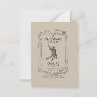 Vintage Dickens A Christmas Carol Flat Gift Card