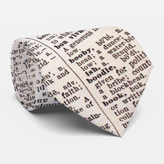 Vintage dictionary page BOOK Tie