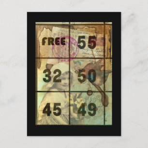 Vintage Digital Collage Postcard