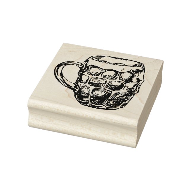 Vintage Dimpled Pint Beer Mug Art Stamp (Stamp)