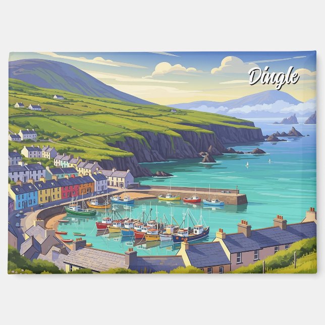 Vintage Dingle Ireland Travel Magnet (Front)