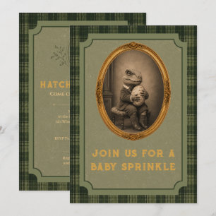 Vintage Dinosaur Baby Sprinkle Invitation