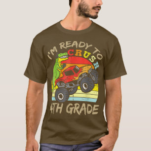Vintage Dinosaur Monster Truck I'm Ready To Crush T-Shirt