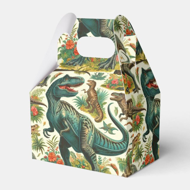 Vintage Dinosaur Painting Favour Box (Front Side)