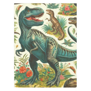 Vintage Dinosaur Painting Tablecloth