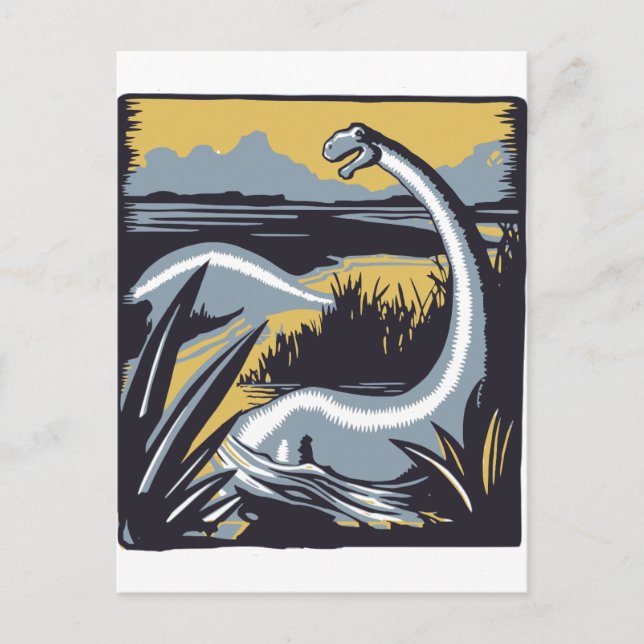 Vintage Dinosaur Postcard (Front)