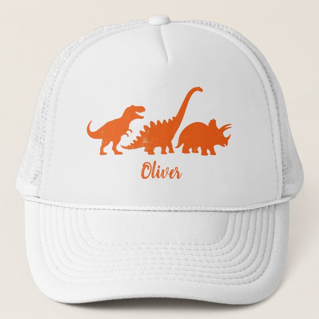 Vintage Dinosaur Silhouettes Trucker Hat (Front)