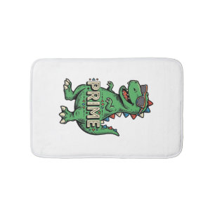 Vintage Dinosaur Sunglasses Prime Cartoon Shirt_1 Bath Mat