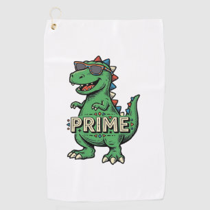 Vintage Dinosaur Sunglasses Prime Cartoon Shirt_1 Golf Towel