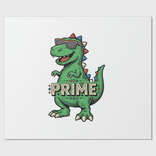 Vintage Dinosaur Sunglasses Prime Cartoon Shirt_1 Wrapping Paper